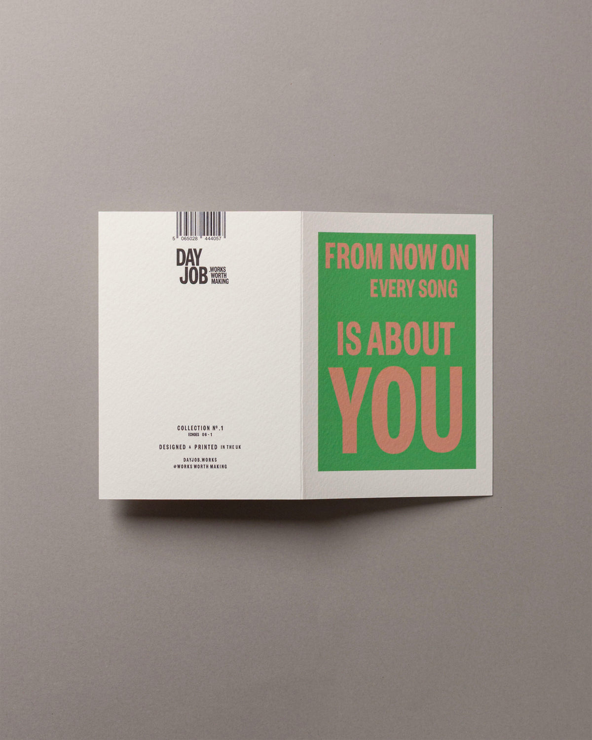 From now on every song is about you – ECHOES A6 Greeting Card