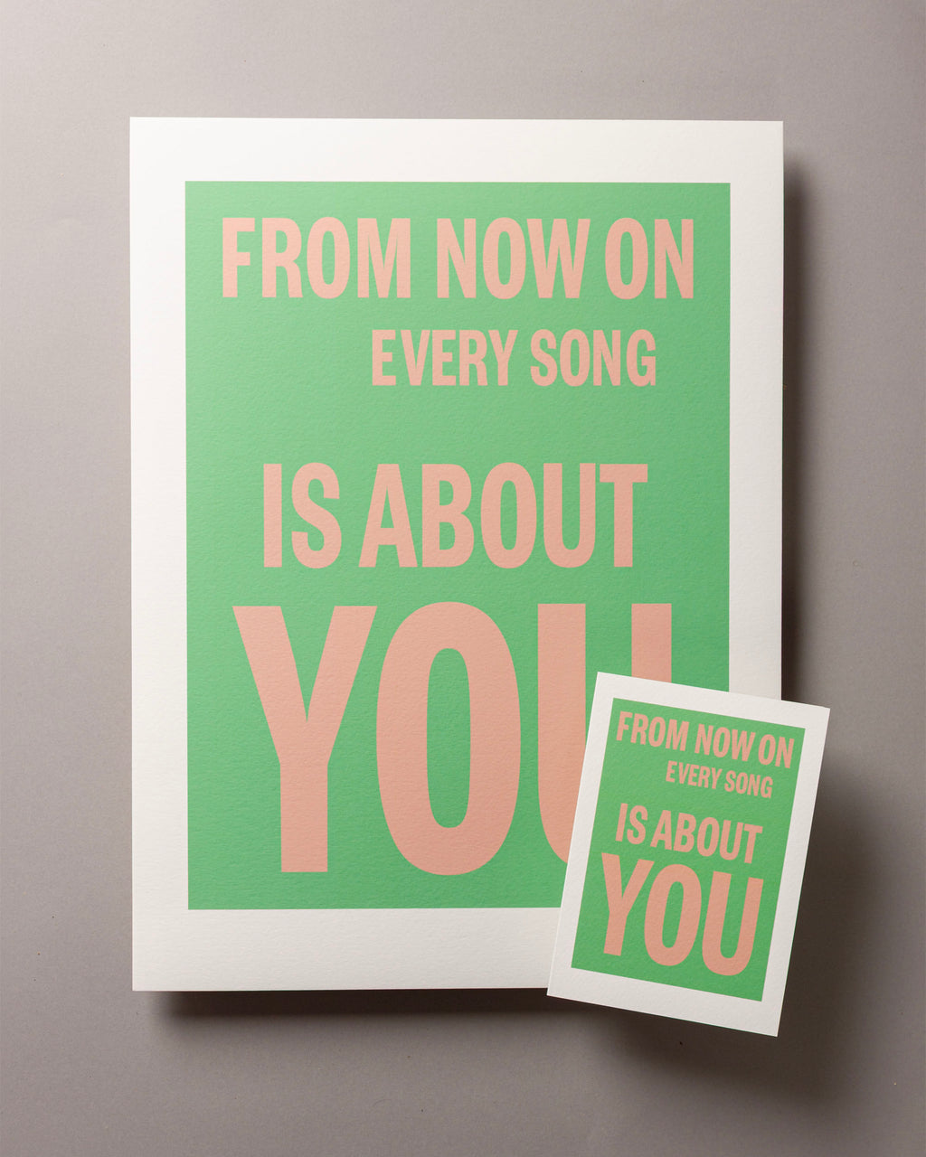 From now on every song is about you – ECHOES A6 Greeting Card