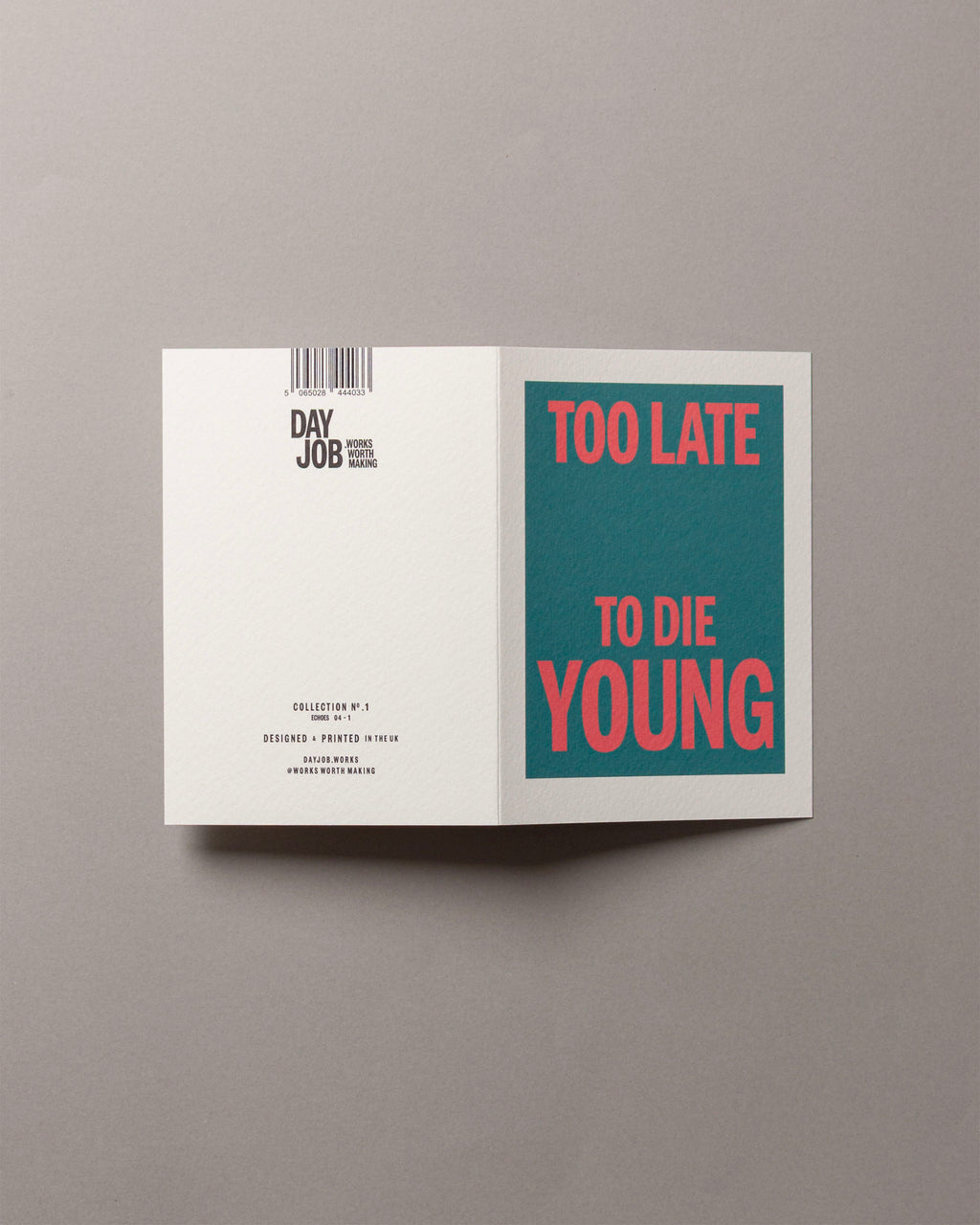 Too late to die young – ECHOES A6 Greeting Card