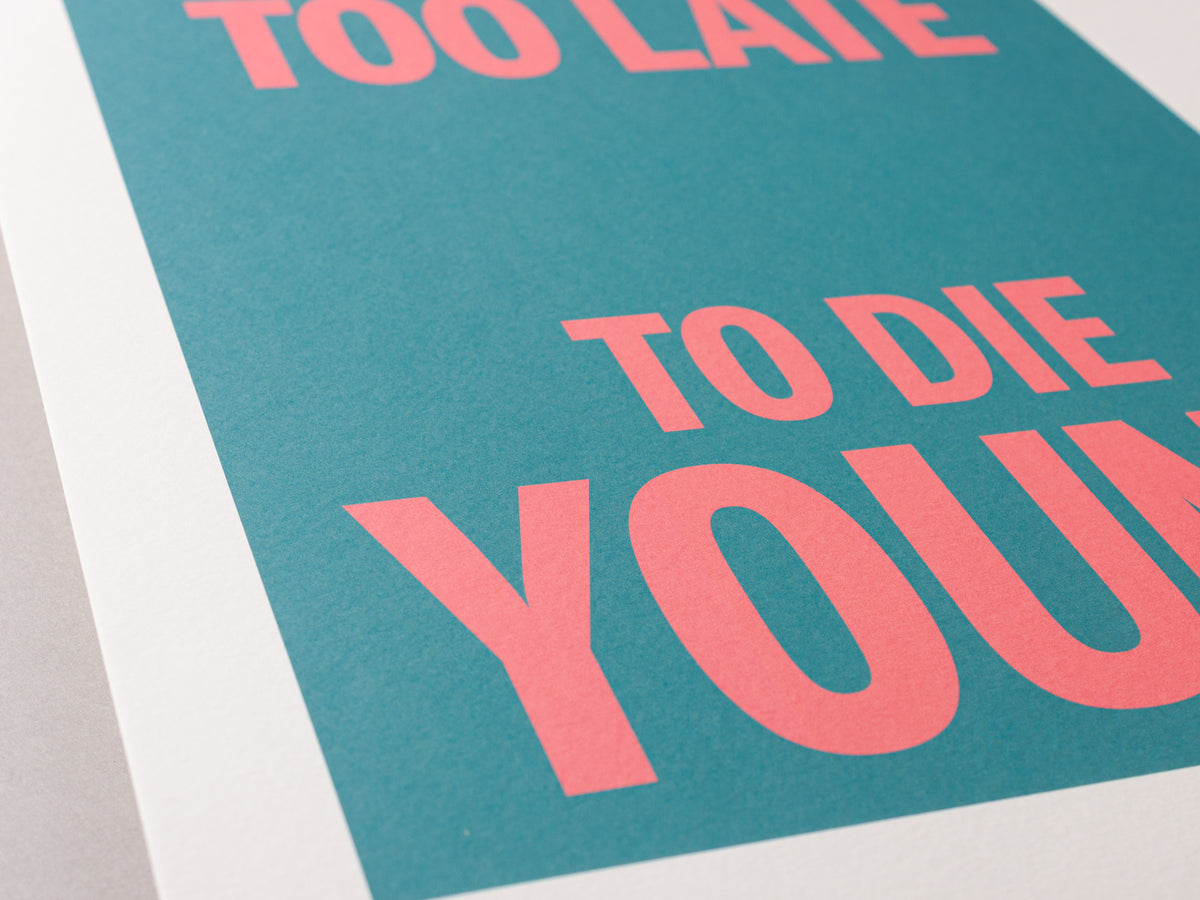 Too late to die young – ECHOES 30 x 40cm Art Print