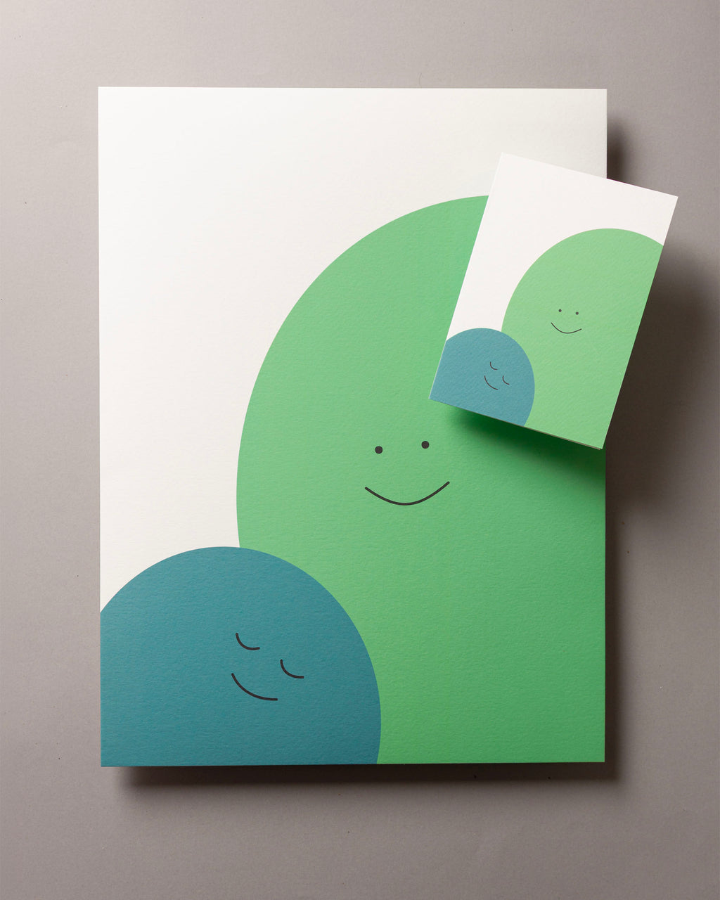 Green pair – KIN A6 Greeting Card