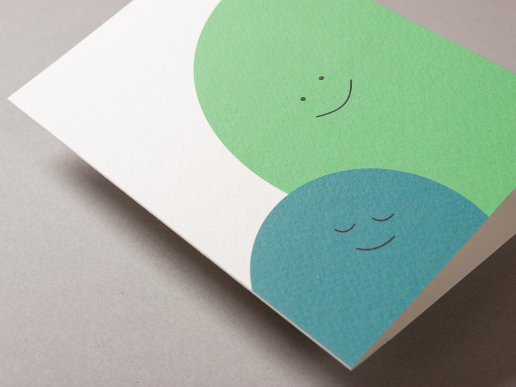 Green pair – KIN A6 Greeting Card