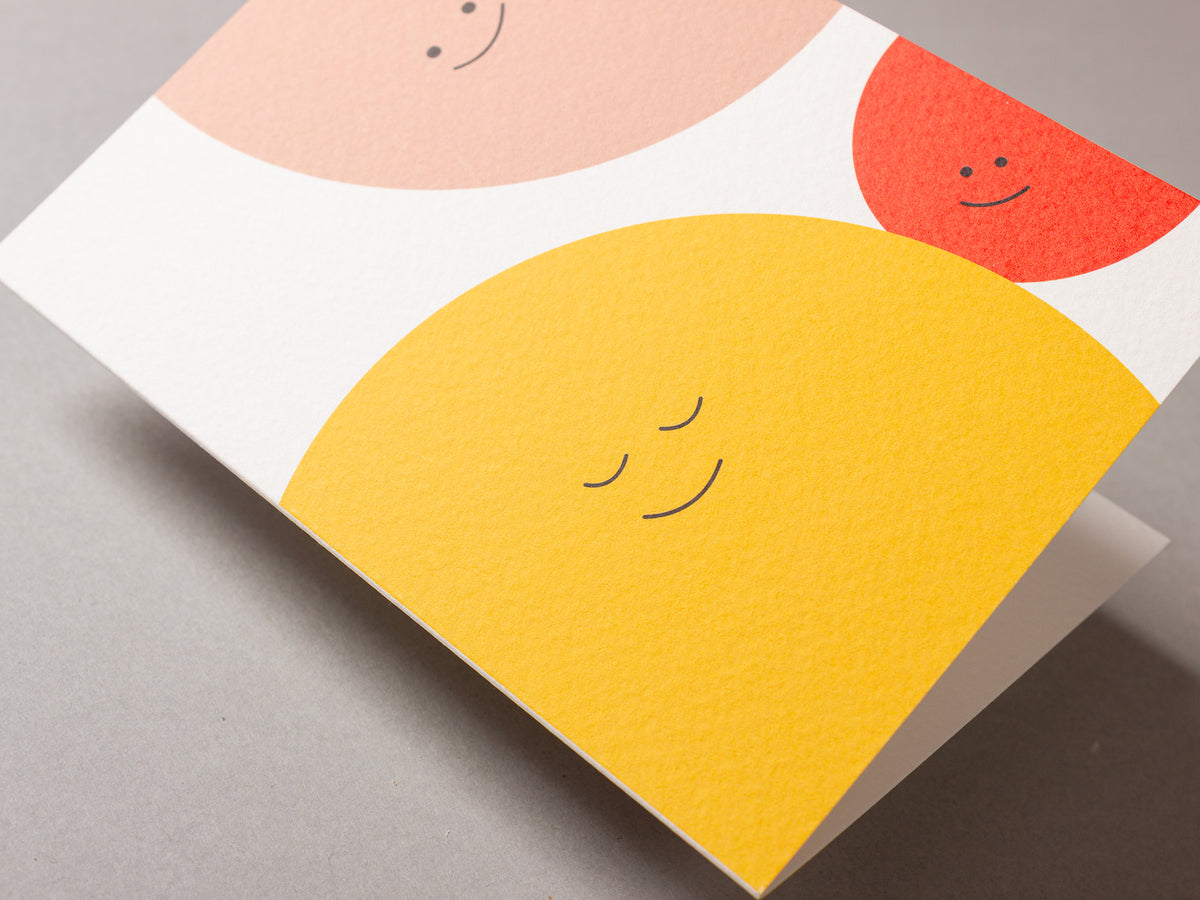 Yellow trio – KIN A6 Greeting Card
